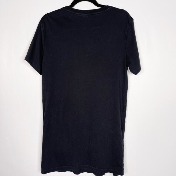 Adidas Originals Womens Small Black Trefoil TShirt Dress Short Sleeve Crew Neck - Picture 2 of 8